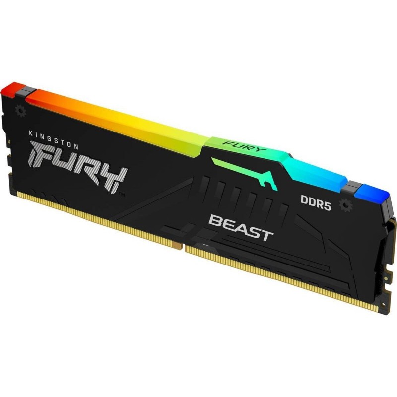 Kingston Fury Beast RGB DDR5 με Module 1x16GB και Ταχύτητα 5600 για Desktop KF556C36BBEA-16