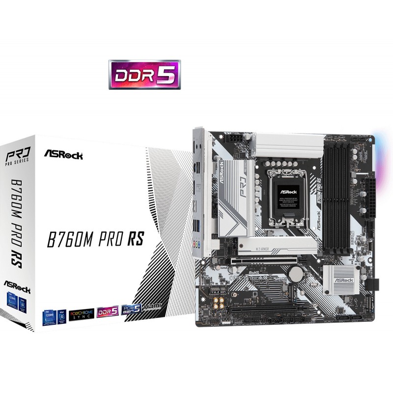 ASRock B760M Pro RS Motherboard Micro ATX με Intel 1700 Socket