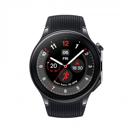 OnePlus Watch 2 Stainless Steel 47mm Αδιάβροχο με Παλμογράφο (Black Steel)