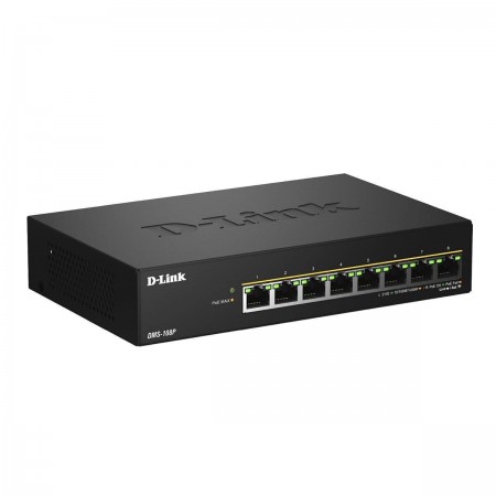 D-Link DMS-108P/E L2 Switch με 8 Θύρες Gigabit (1Gbps) Ethernet