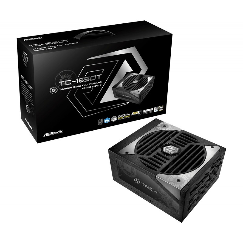 ASRock Taichi TC-1650T 1650W Μαύρο Τροφοδοτικό Υπολογιστή Full Modular 80 Plus Titanium