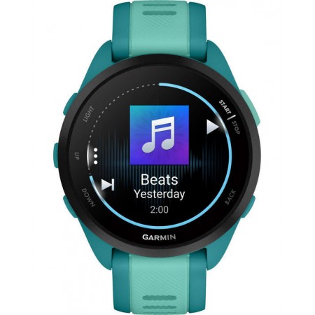 Garmin Forerunner 165 Music 43mm Αδιάβροχο Smartwatch με Παλμογράφο (Turquoise/Aqua)