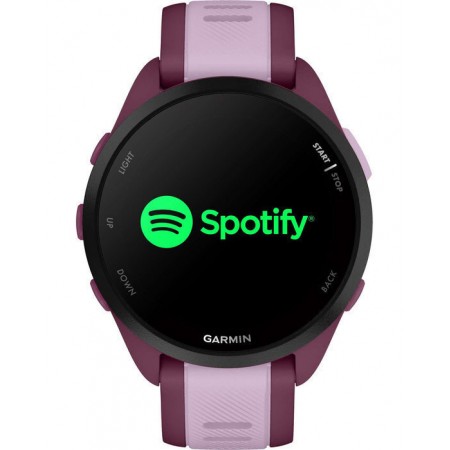 Garmin Forerunner 165 Music 43mm Αδιάβροχο Smartwatch με Παλμογράφο (Berry/Lilac)