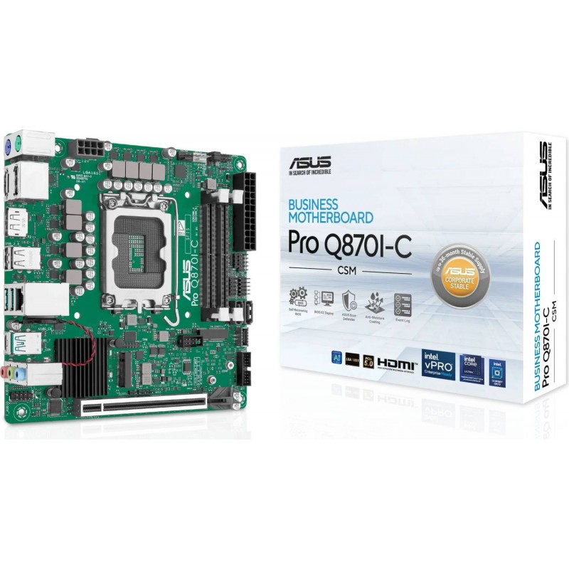 Asus PRO Q870I-C-CSM Motherboard Mini ITX με Intel 1851 Socket 90MB1MPP-M0EAYC