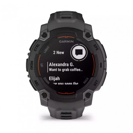 Garmin Instinct E 45mm Αδιάβροχο Smartwatch με Παλμογράφο (Black with Charcoal Band)