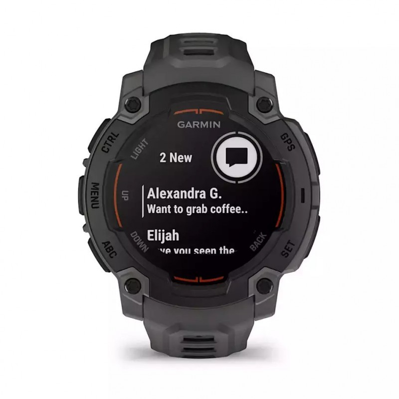 Garmin Instinct E 45mm Αδιάβροχο Smartwatch με Παλμογράφο (Black with Charcoal Band)