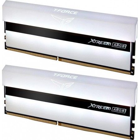 TeamGroup T-Force Xtreem ARGB White DDR4 16GB RAM με 2x8GB Modules και Ταχύτητα 3600 για Desktop TF13D416G3600HC18JDC01