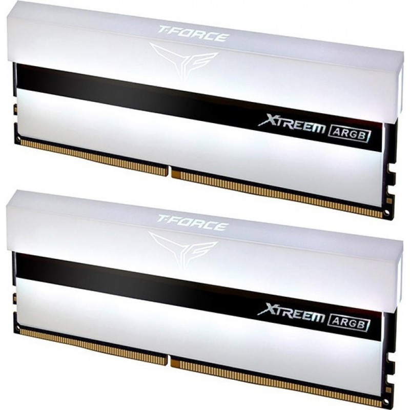 TeamGroup T-Force Xtreem ARGB White DDR4 16GB RAM με 2x8GB Modules και Ταχύτητα 3600 για Desktop TF13D416G3600HC18JDC01