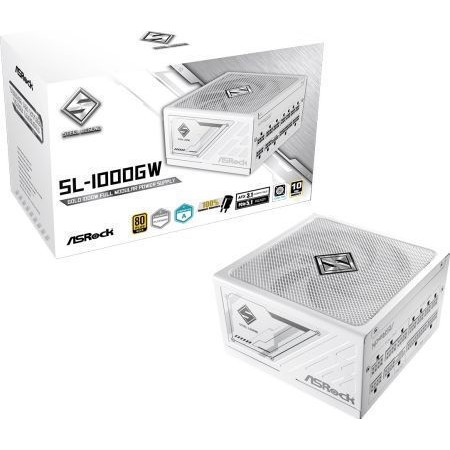 ASRock Steel Legend SL-1000GW 1000W Λευκό Τροφοδοτικό Υπολογιστή Full Modular 80 Plus Gold