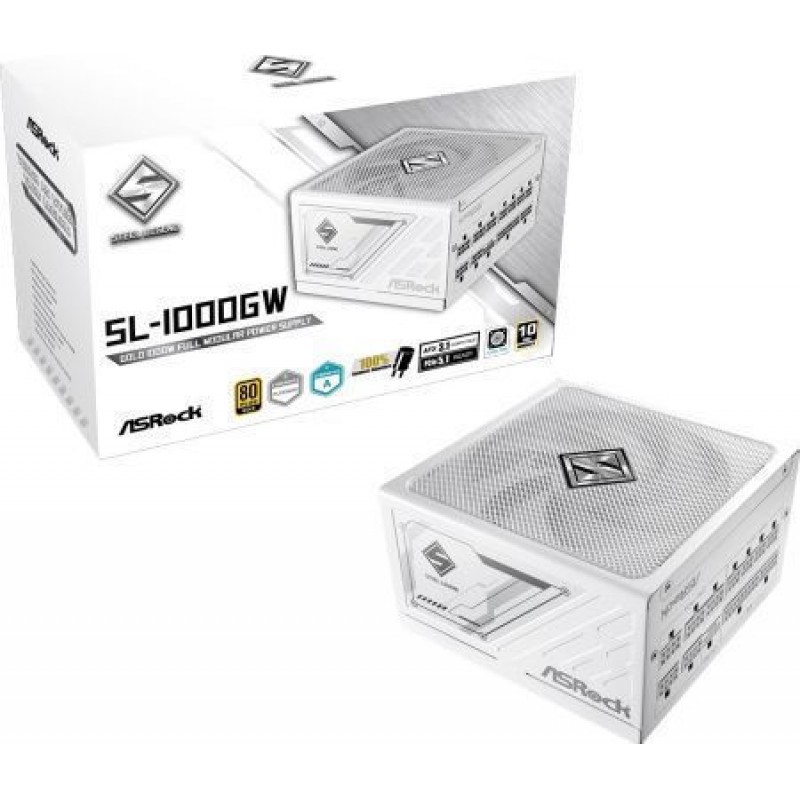 ASRock Steel Legend SL-1000GW 1000W Λευκό Τροφοδοτικό Υπολογιστή Full Modular 80 Plus Gold