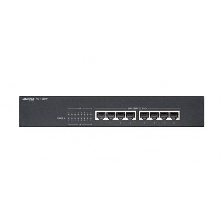 Lancom GS-1208P Unmanaged PoE+ Switch με 8 Θύρες Gigabit (1Gbps) Ethernet