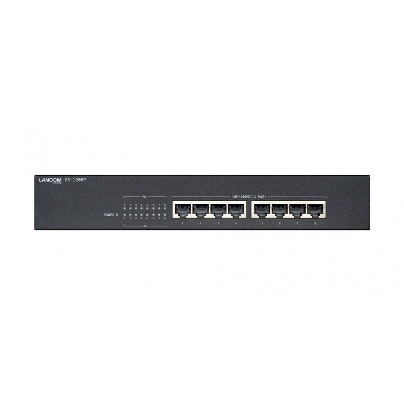 Lancom GS-1208P Unmanaged PoE+ Switch με 8 Θύρες Gigabit (1Gbps) Ethernet