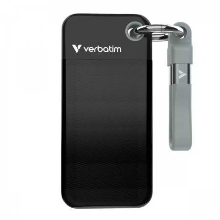 Verbatim Pocket USB 3.2 / USB-C Εξωτερικός SSD 1TB M.2 Black/Grey