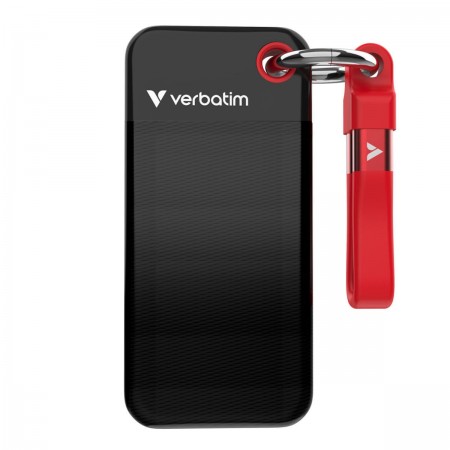 Verbatim Pocket USB 3.2 / USB-C Εξωτερικός SSD 1TB M.2 Black / Red