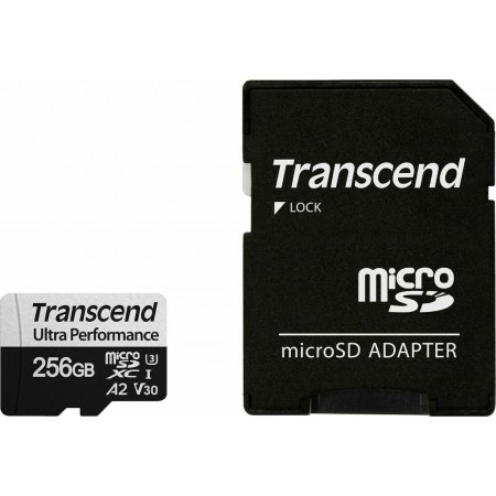 Transcend 340S microSDXC 256GB Class 10 U3 V30 A2 UHS-I με αντάπτορα