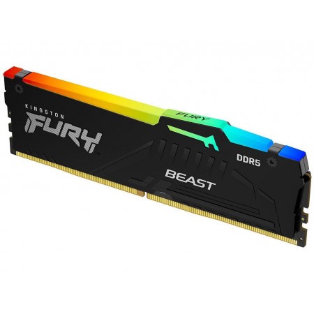 Kingston Fury Beast RGB DDR5 με Module 1x8GB και Ταχύτητα 6000 για Desktop KF560C36BBEA-8
