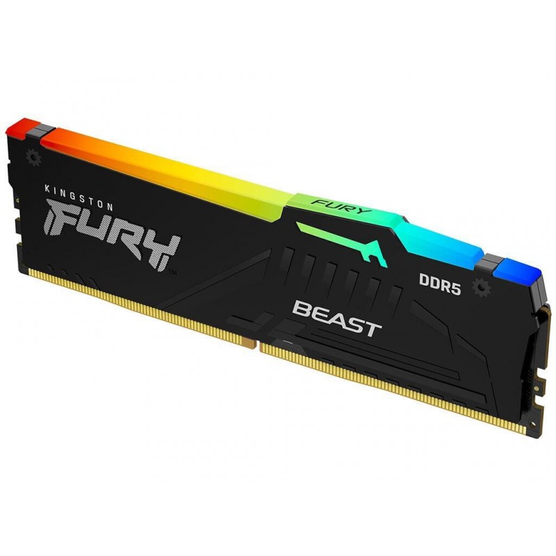 Kingston Fury Beast RGB DDR5 με Module 1x8GB και Ταχύτητα 6000 για Desktop KF560C36BBEA-8