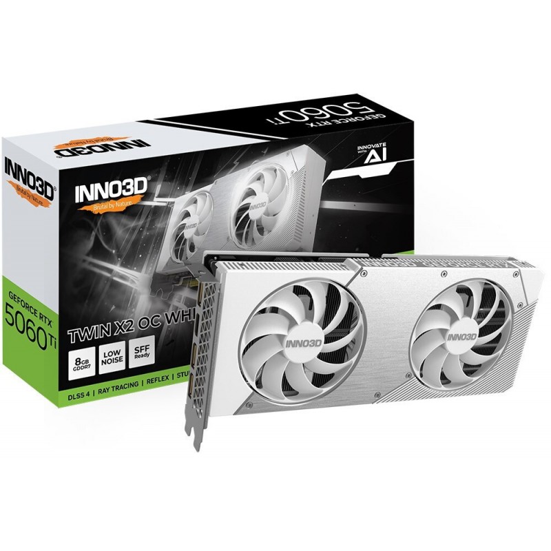 Inno 3D GeForce RTX 5060 Ti 8GB GDDR7 Twin X2 OC White Κάρτα Γραφικών N506T2-08D7X-193075W