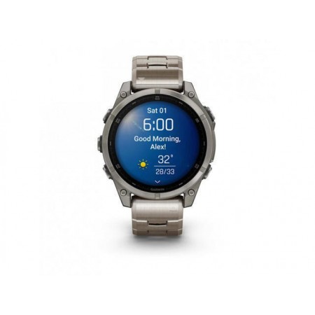Garmin Fenix 8 Titanium 47mm Αδιάβροχο Smartwatch με Παλμογράφο (Sapphire, Titanium With Vented Titanium Bracelet)
