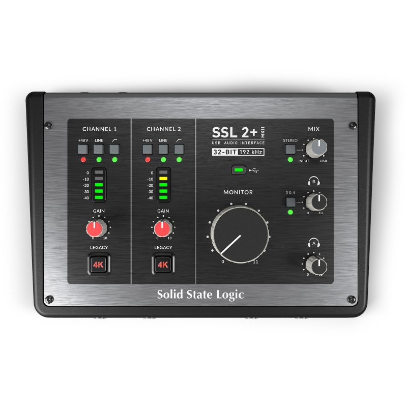 SSL SSL 2+ MKII Εξωτερική Επαγγελματική Κάρτα Ήχου με Σύνδεση USB