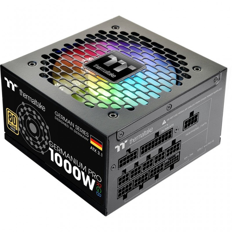 Thermaltake Germanium Pro RGB 1000W Μαύρο Τροφοδοτικό Υπολογιστή Full Modular 80 Plus Gold