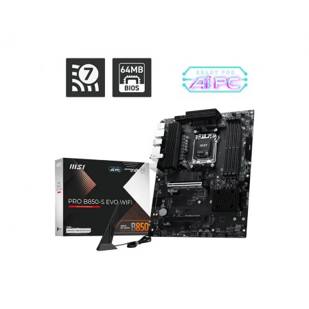 MSI PRO B850-S EVO WIFI Motherboard ATX με AMD AM5 Socket 7E97-001R