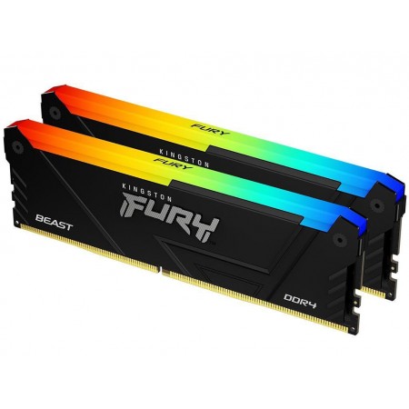 Kingston Fury Beast DDR4 32GB RAM με 2x16GB Modules και Ταχύτητα 3600 για Desktop KF436C18BB2AK2/32