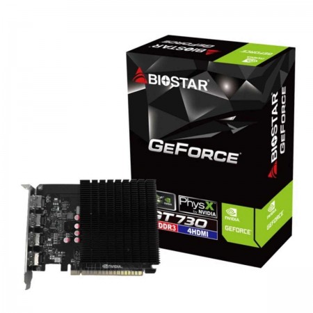 Biostar GeForce GT 730 4GB GDDR3 Κάρτα Γραφικών VN7313TG46