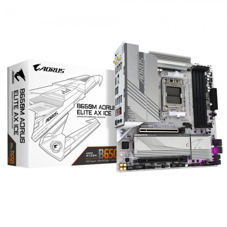 Gigabyte B650M Aorus Elite AX Ice Wi-Fi Motherboard Micro ATX με AMD AM5 Socket