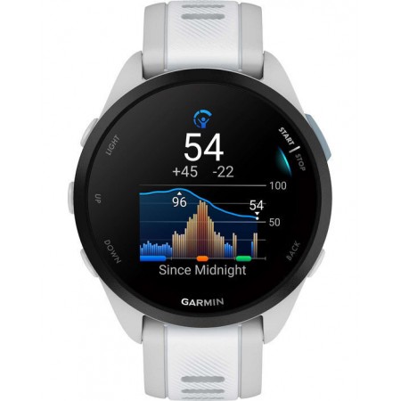 Garmin Forerunner 165 43mm Αδιάβροχο Smartwatch με Παλμογράφο (Mist Gray/Whitestone)