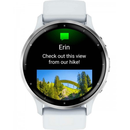 Garmin Venu 3 Stainless Steel 45mm Αδιάβροχο Smartwatch με Παλμογράφο (Silver Stainless Steel Bezel with Whitestone Case and Silicone Band)
