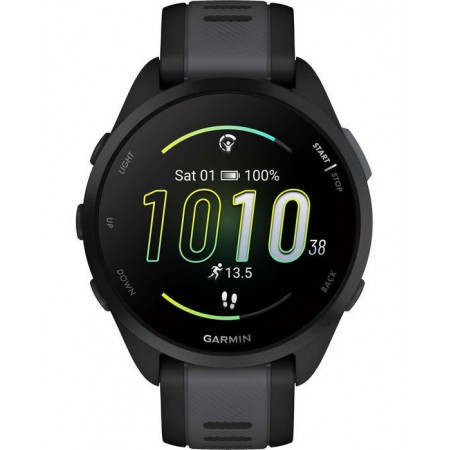 Garmin Forerunner 165 43mm Αδιάβροχο Smartwatch με Παλμογράφο (Black/Slate Gray)