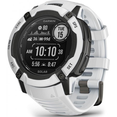 Garmin Instinct 2X Solar 50mm Αδιάβροχο Smartwatch με Παλμογράφο (Whitestone)