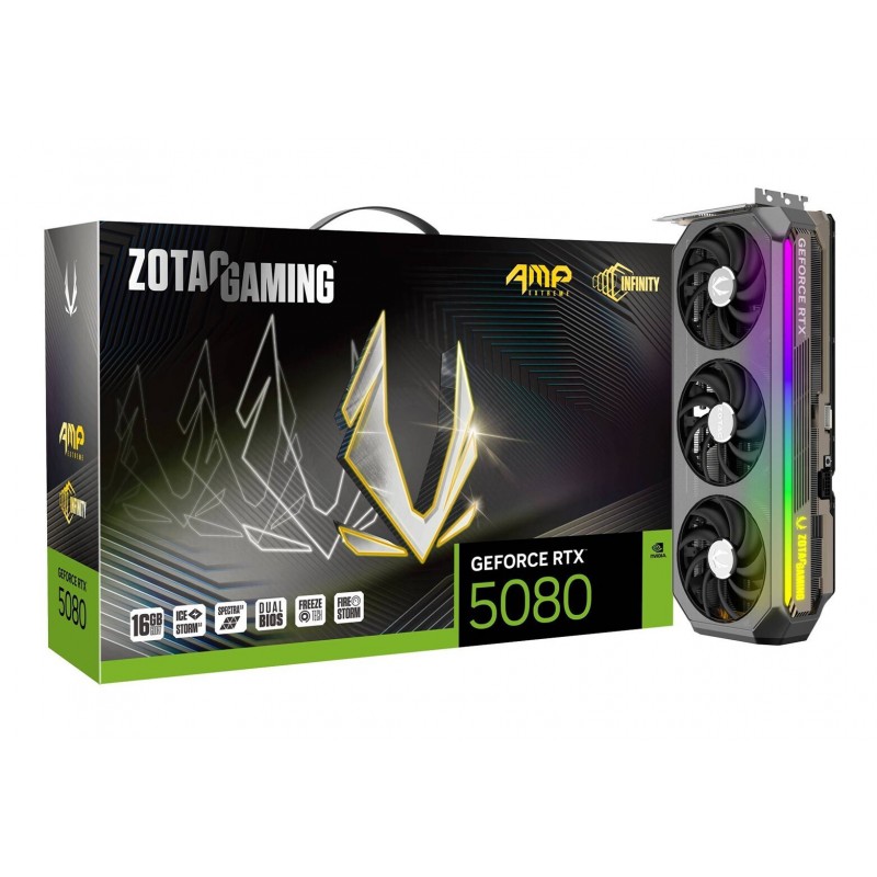 Zotac GeForce RTX 5080 16GB GDDR7 AMP Extreme INFINITY Κάρτα Γραφικών ZT-B50800B-10P