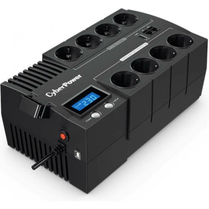 CyberPower BR1000ELCD UPS Line-Interactive 1000VA 600W με 8 Schuko Πρίζες