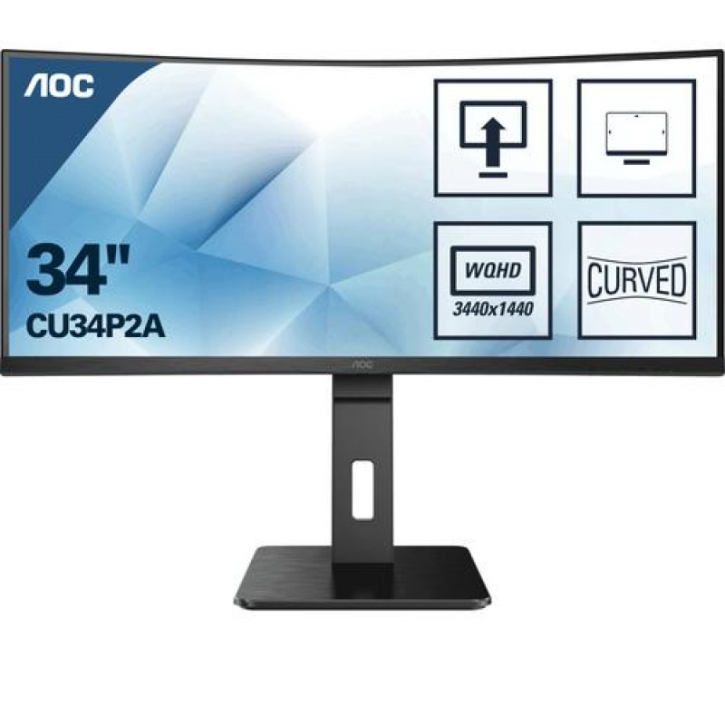 AOC Pro-line CU34P2A LED display 86.4 cm (34'') 3440 x 1440 pixels 2K Ultra HD Black (CU34P2A)