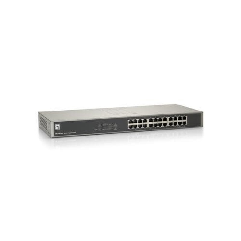 LevelOne 24-Port Gigabit Ethernet Switch Black,Grey (GSW-2457)