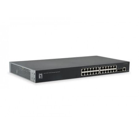 LevelOne GTL-2661 Managed L2 Gigabit Ethernet (10/100/1000) Black Power over Ethernet (PoE) (GTL-2661)