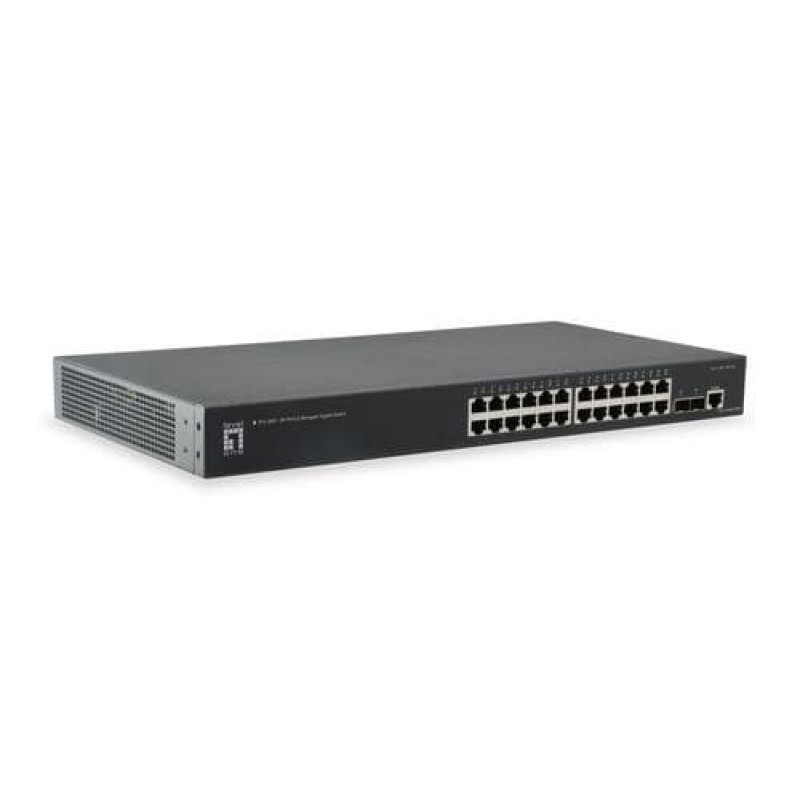 LevelOne GTL-2661 Managed L2 Gigabit Ethernet (10/100/1000) Black Power over Ethernet (PoE) (GTL-2661)