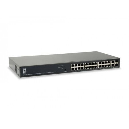 LevelOne GEP-2651 Managed L3 Gigabit Ethernet (10/100/1000) Black Power over Ethernet (PoE) (GEP-2651)