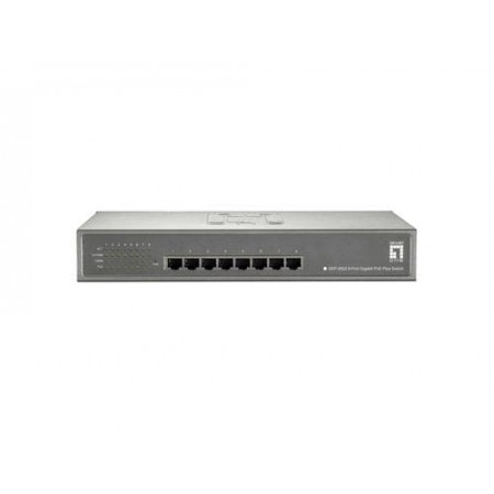 LevelOne 8-Port Gigabit Ethernet PoE Switch, 802.3at PoE+, 240W Grey (GEP-0822)
