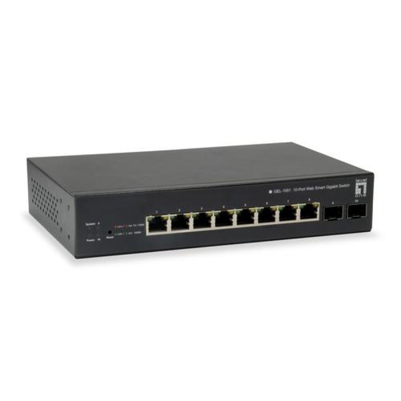 LevelOne GEP-1051 Managed L2/L3/L4 Gigabit Ethernet (10/100/1000) Black Power over Ethernet (PoE) (GEP-1051)