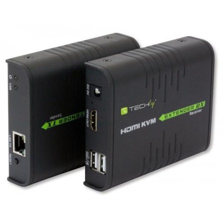 Techly IDATA HDMI-KVM2 KVM extender Transμεter & receiver Black (IDATA-HDMI-KVM2)