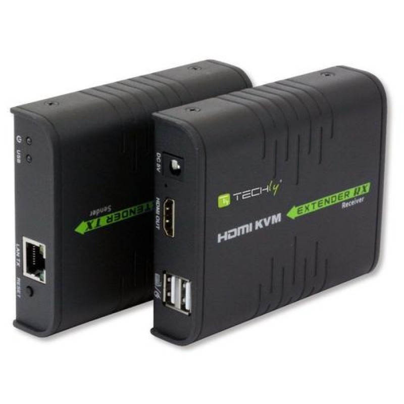 Techly IDATA HDMI-KVM2 KVM extender Transμεter & receiver Black (IDATA-HDMI-KVM2)